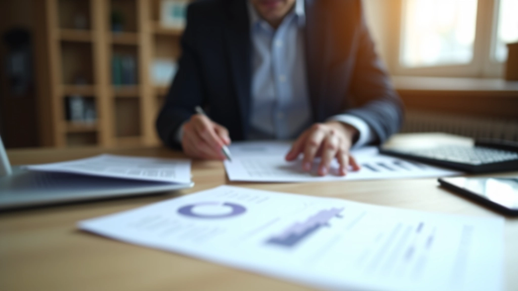 Finanzfachmann bei der Analyse von Kapitalmanagement-Berichten und Kontrollmethoden