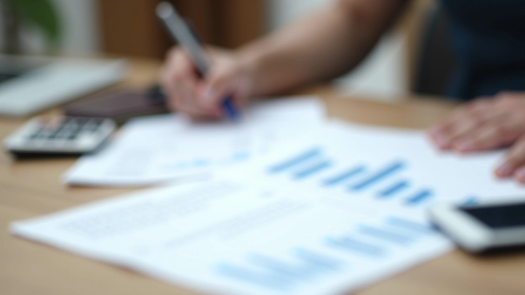 Finanzielle Daten und Berechnungen auf einem Schreibtisch in einem regionalen Büro